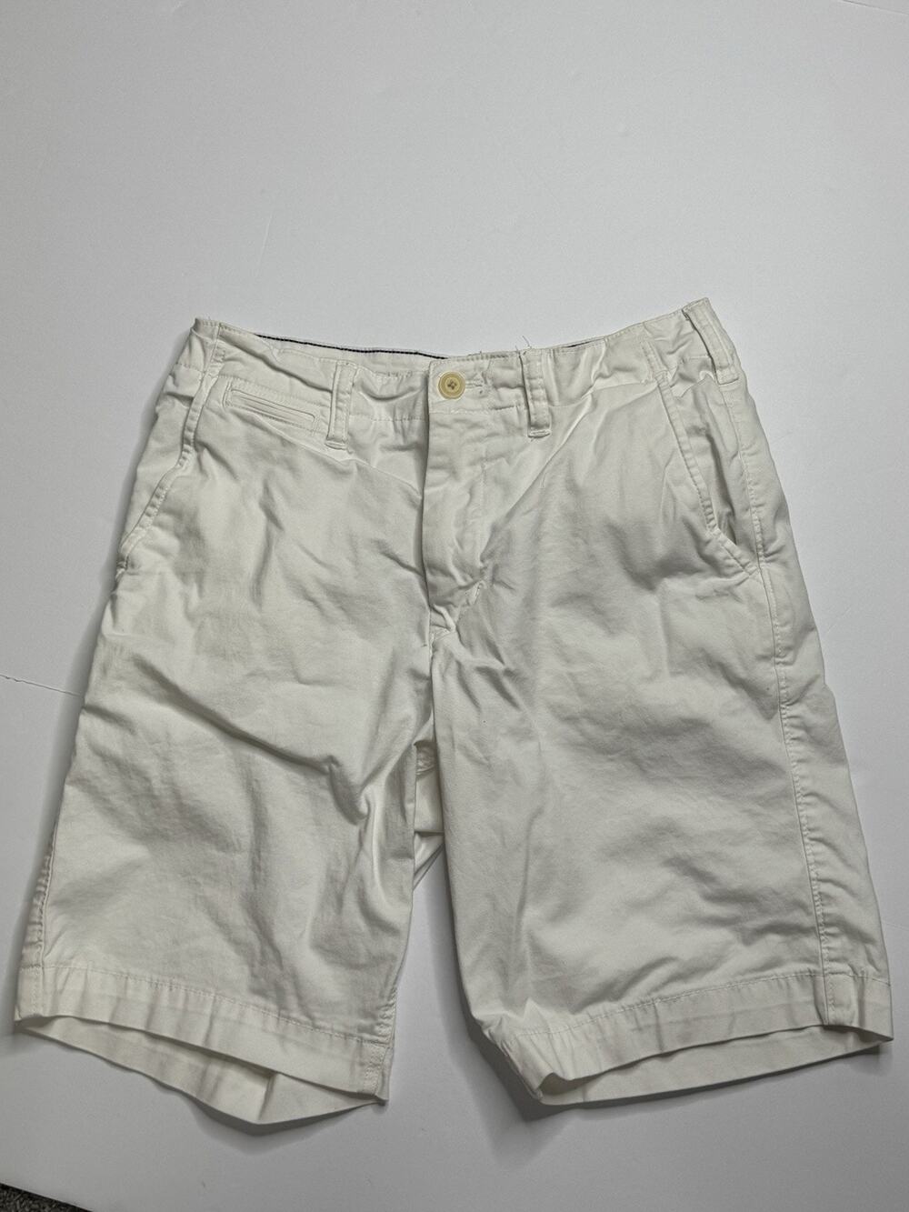 American Eagle Men’s Classic Chino Shorts 30 White Next Level Flex Stretch